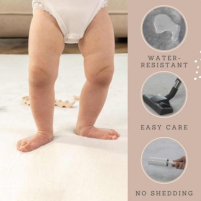 Hakuna Matte CloudSoft Baby Play Mat for Floor 40" x 60" Dark Gray – Coral Velvet Memory Foam Rug for Crawling & Cozy Play – Non-Slip, Water-Resistant, Easy-Care Tummy Time Mat, Playmat for Playpen