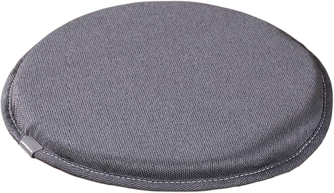 Round Seat Cushion with Ties Breathable Bar Stool Cushion Cover Tatami Pillow Kitchen, Home, Office Chair Cushion Cover (Misty Gray, 13 inch)