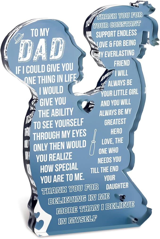 To My Dad – Best Dad Ever Gifts, Valentines Fathers Day Daddy Gifts from Daughter or Son, Golf Dog Bonus Father in Law Birthday Gift