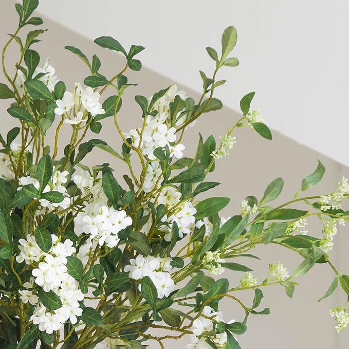 MISSPIN Artificial Flowers with Greenery Stems Faux Plants Indoor Branches for Tall Vase Ultra-Realistic, 9 Pcs Wedding Centerpieces, Home Decor & DIY Bouquets