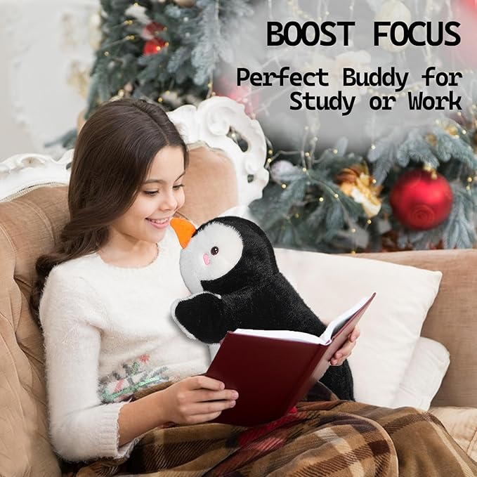CSVBTRF Weighted Stuffed Animal, 4.2 lbs 19" Penguin Plush Hugging Pillow for Kids Gift - Penguin Stuffed Animal
