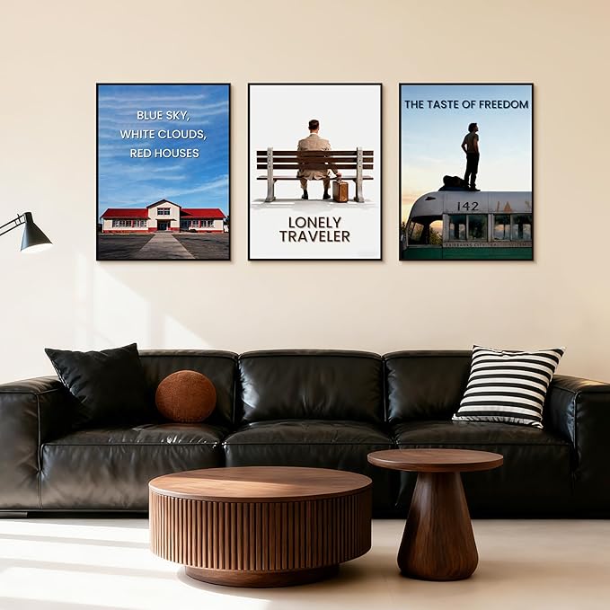 upsimples 24x32 Poster Frame Black 3 Pack, Scratch-Proof Picture Frames 24 x 32 for Photo Gallery - Slide-In Strips, Horizontal or Vertical Wall Mounting