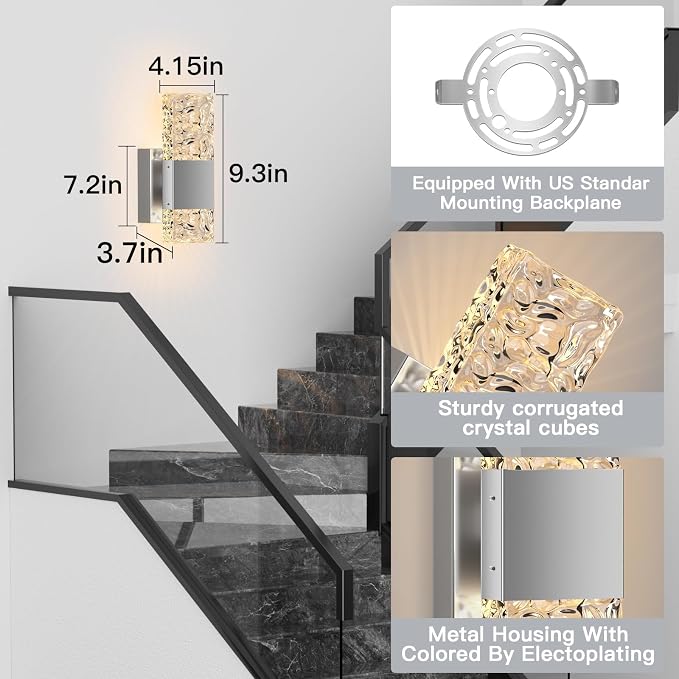 camuucci Battery Operated Wall Sconce Rechargeable Battery Powered 12000mAh Wall Light Indoor Not Hardwired Wall Lamp Fixtures for Bedroom Living Room 2Pack