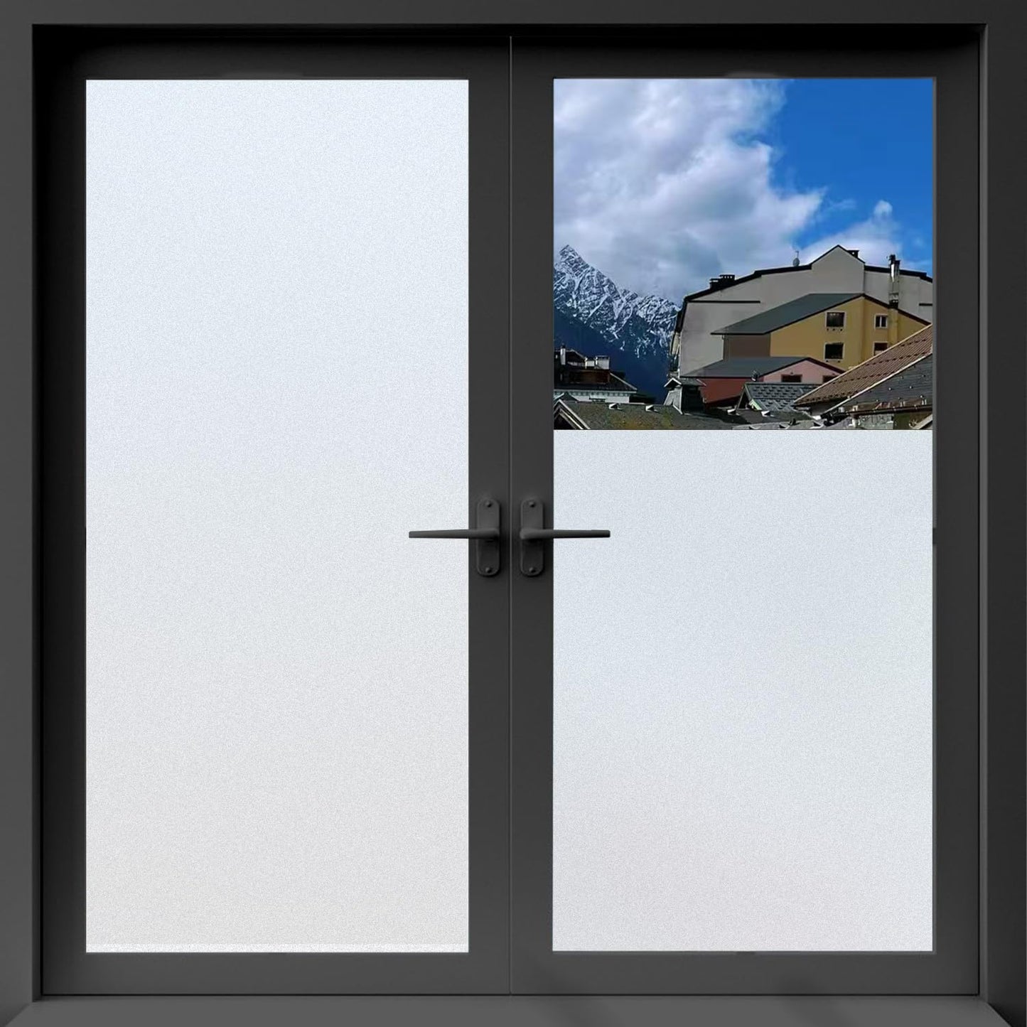 Window Privacy Film with Installation Tools, Static Cling, Anti UV, Heat Control, Ideal for Home Shower Office Glass Door (White Frosted【Glue-Free】, 45.2X78.7Inch)