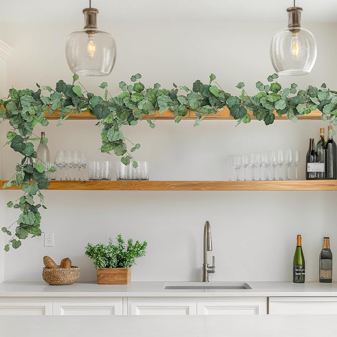 3 Strands Odorless Begonia Artificial Vines, 6FT Silk Ivy Garland, Fake Greenery Hanging Plants, Decoration for Party, Wedding, Room, Office
