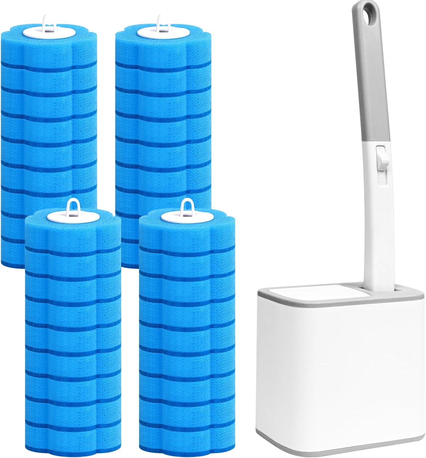 Disposable Toilet Brush with Holder, Disposable Toilet Cleaning System with 36 Refills, Toilet Wand Kit for Bathroom Toilet Cleaning (Disposable Toilet Brush)