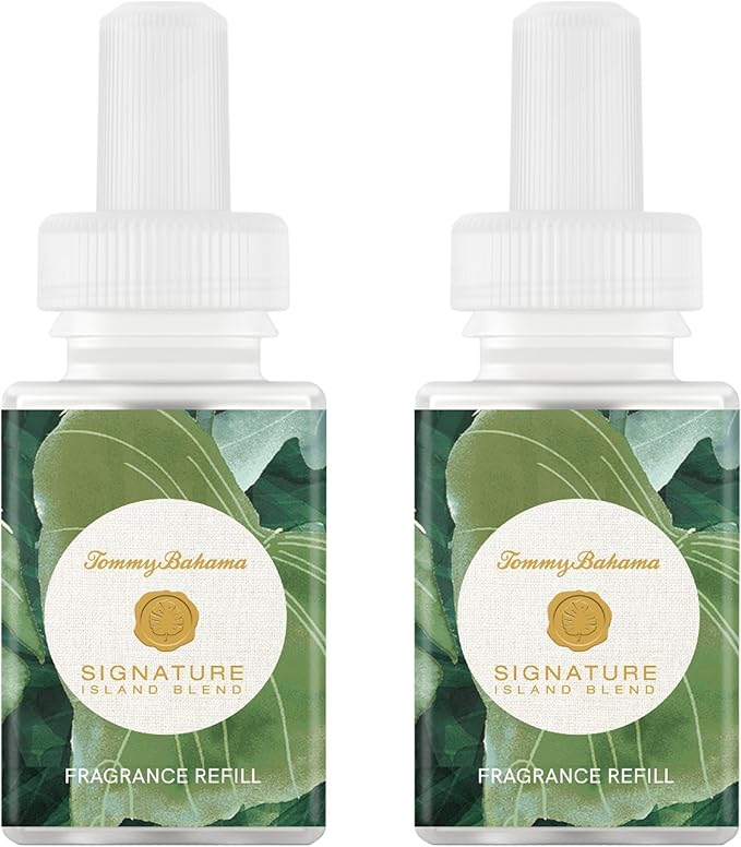 Pura & Tommy Bahama Home Scent Refill - Smart Home Air Diffuser - Premium Fragrance in Every Refill - Household Essential - Diffuser Fragrance - 2 Pack, Signature Island Blend