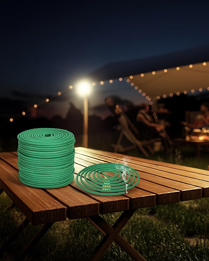 Citronella Incense Coils Outdoor - Each Burns for 5-7 Hours (Contains 48 coils & 2 Stands)