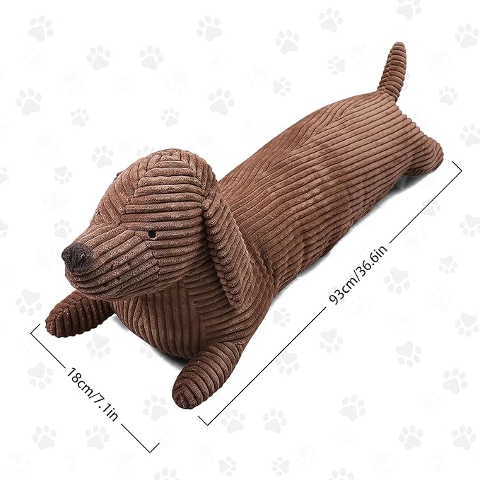 36 Inch Dachshund Dog Stuffed Animal Plush, Long Weiner Dog Body Pillow, Cute Funny Large Dachshund Toys Plushies Decor Ideal Gift for Kids