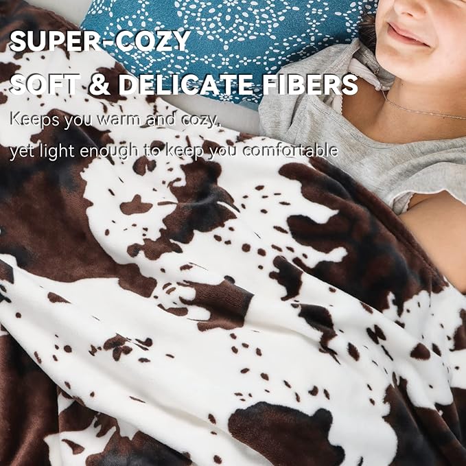 Twin Size Blanket for Bed Couch, Extra Large Throw Blanket for Adults Kids, Soft Cozy Plush Twin XL Fleece Throws, Cute Farmhouse Home Room Decor, 60x80 Inches