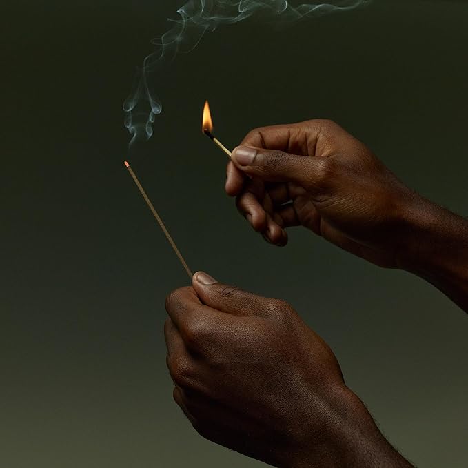 Aesop Kagerou Aromatique Incense Sticks | Earthy & Smoky Aroma of Vetiver and Sandalwood | 33 Sticks, 30-Min Burn Time | Includes Kanuma Pumice Holder | Vegan, No Synthetic Fragrance