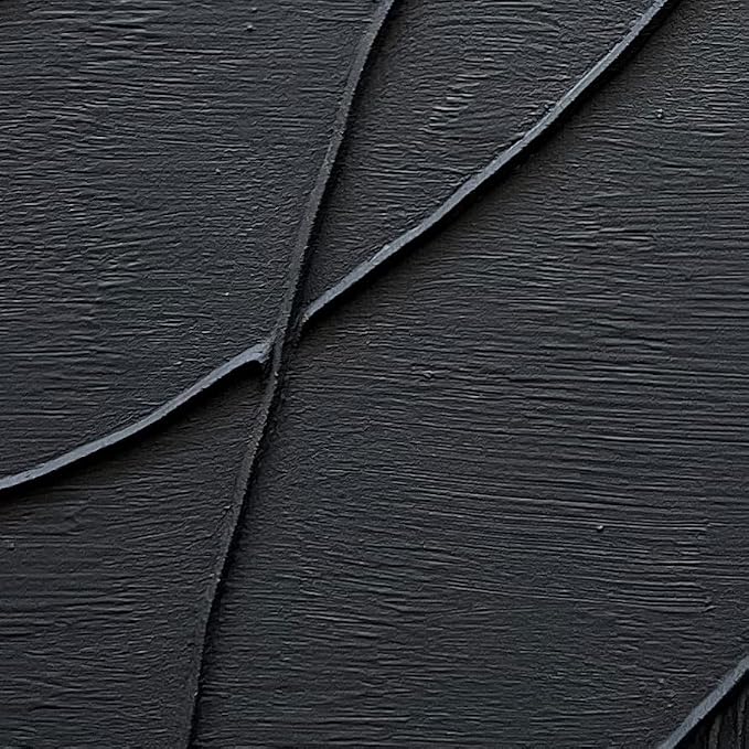 NANKAI Art Hand-Painted Thick Texture Black Minimalist Oil Painting 45x30 Inch Large Home Wall Decorative Art Painting