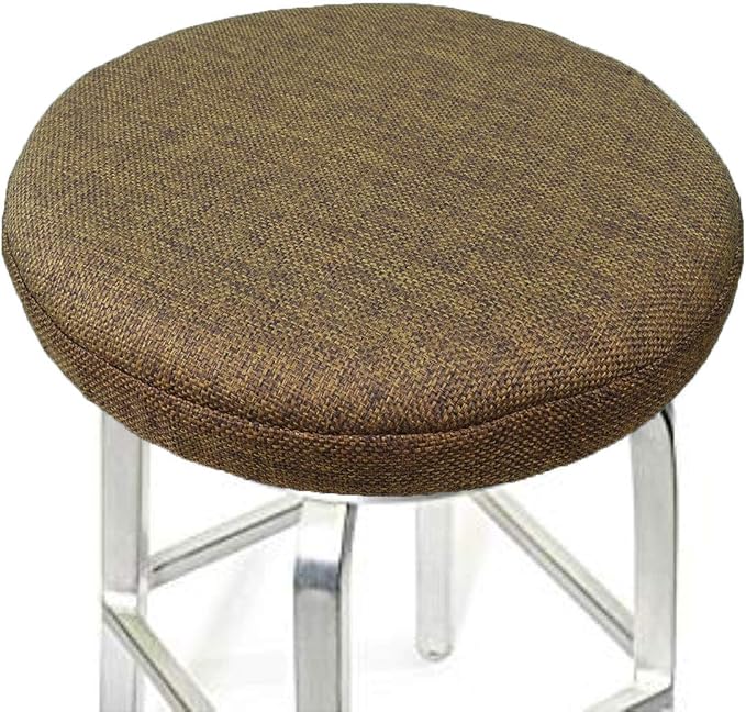 Levoberg Round bar Stool Covers Linen Sponge bar Stool Cushions Round Chair seat slipcovers 13inch/33cm ＃3