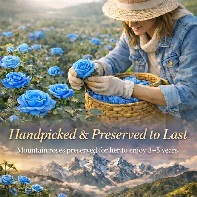 Forever Love Preserved Real Rose with Heart Necklace, Mothers Day Gifts for Mom, Wife, Anniversary Birthday Gifts for Women – Projects “I Love You” in 100 Languages