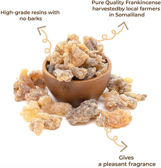 Frankincense Organic Incense By Igneous Products (113.4 Grams) | Premium Somali Incense| Monastery Incense Catholic | Organic Frankincense Gum | لبان