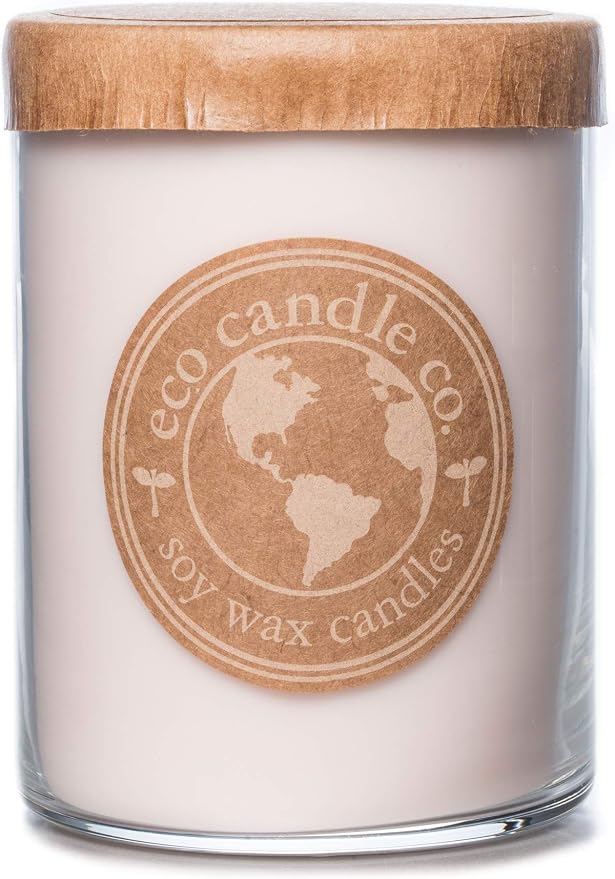 ECO CANDLE CO. Baby's Butt, 18 oz Double Wick Soy Candle, Made in the USA | Scents of Lavender, Baby Powder, & Vanilla, Up to 95 Hour Burn Time, No Lead, Kraft Paper Label & Lid, Hand Poured