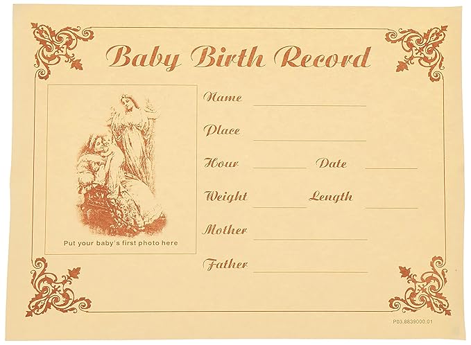 Stephan Baby Silver Plated Engraved Keepsake Birth Certificate Holder
