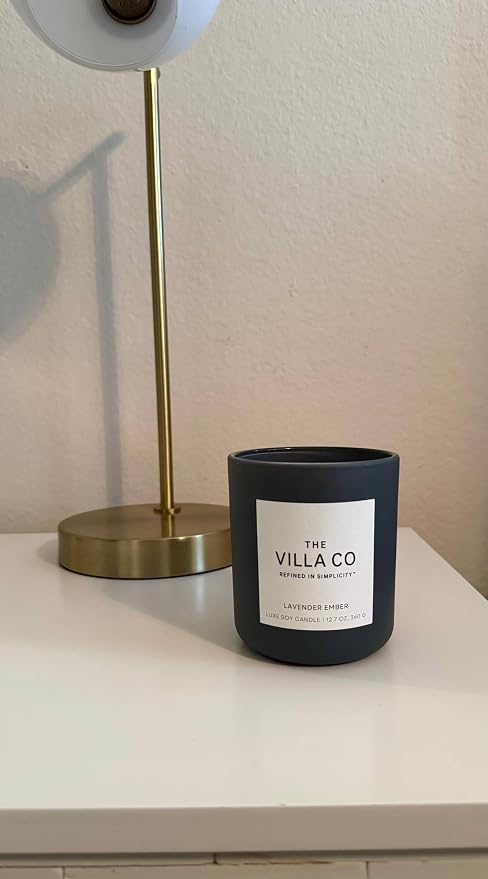 Lavender Ember | Scented Candle for Women & Men | Hand-Poured, Aromatic & Fragrant | 60 Hour Burn Time 12 OZ | Soy Based | Phthalate Free | Made in USA