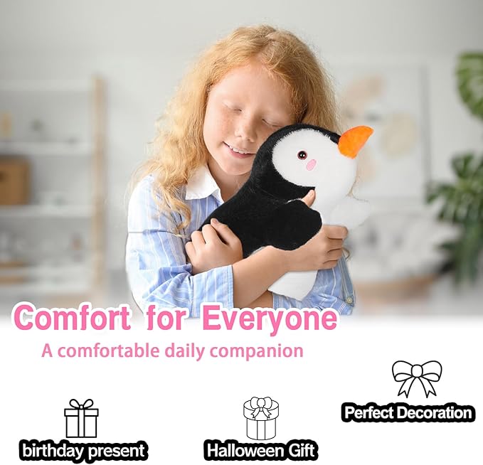 CSVBTRF Weighted Stuffed Animal, 4.2 lbs 19" Penguin Plush Hugging Pillow for Kids Gift - Penguin Stuffed Animal