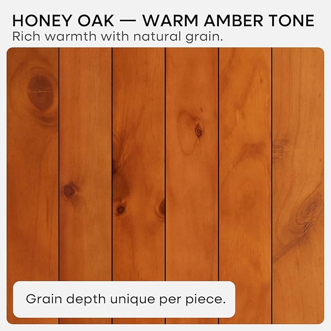 Homeforia 20 inch Floating Shelf Oak, High End Solid Real Wood 20inch Long Floating Shelves for Wall Mounted, Honey Oak Wooden 20in Floating Shelves, Heavy Duty Bracket, 20 X 6.5 X 1.75 inch, Set of 4