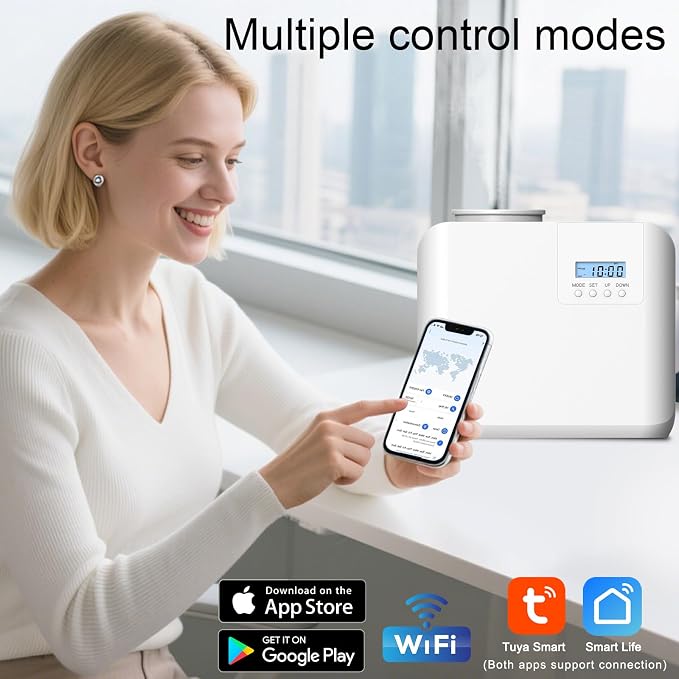 2026 Upgraded HVAC Scent Diffuser Machine Kit, Cover 5000 Sq.Ft, Wi-Fi Control, Hotel Scents Collection, Waterless Cold Air Aromatherapy Essential Oil Hotel Fragrance Diffuser for Large Room - White