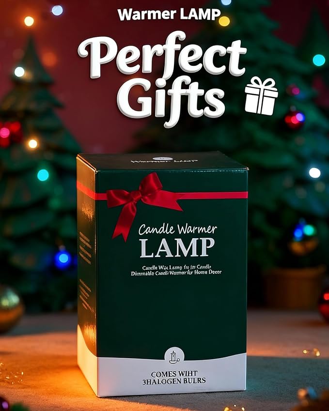 Candle Warmer Lamp with Timer Dimmer and 3 Bulbs, Candle Lamp Warmer with Marble Base for Adjustable Height, Crystal Candle Lamp for Jar Candles, House Warming Gifts Home Room Decor, Silver