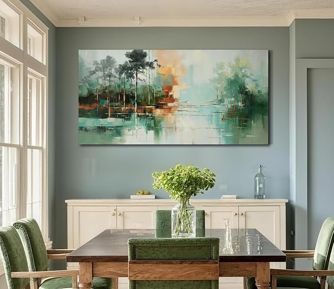 Acocifi Green Canvas Wall Art for Living Room 40"x20" Impression Landscape | HD Print, Waterproof, Non-fading, Artwork for Office Bedroom Home Decor, Easy to Hang