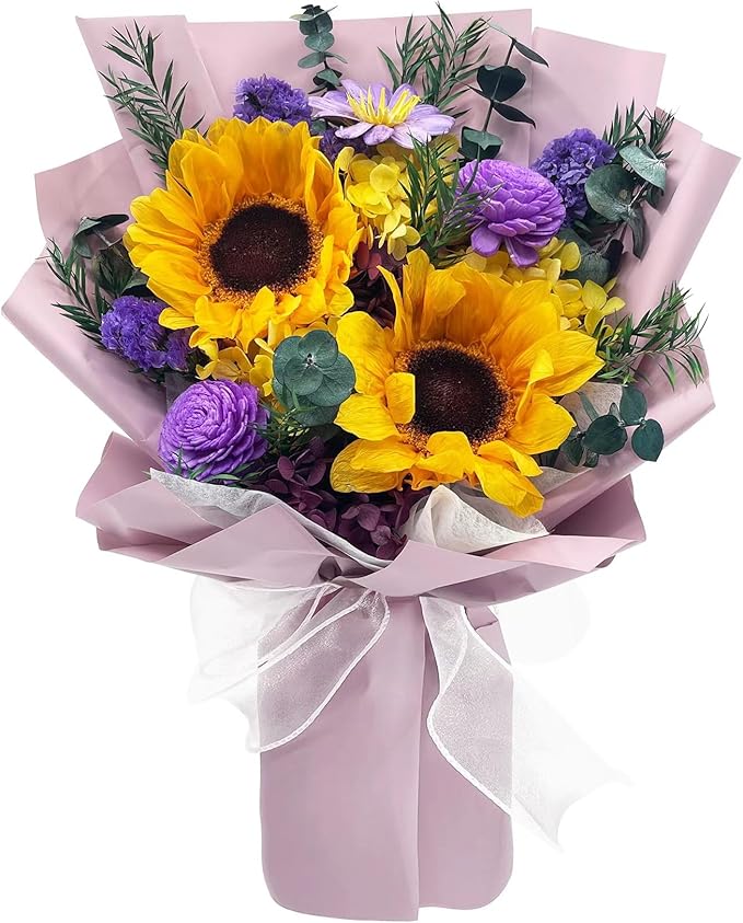 VTJMB Flowers for Delivery Prime Tomorrow, Preserved Flower Bouquet with Box, Birthday Dried Flowers Gift for Women, Mothers Day Gifts for Mom, Wife, Grandma, Friends