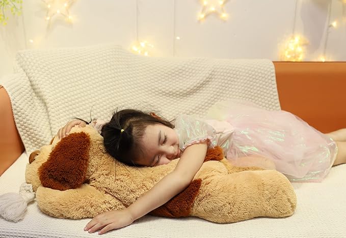 YESGIRL 26.8 inch 5 lbs Dog Weighted Stuffed Animals, Large Weighted Plush Animal, Cute Plush Toy Pillow, Gifts for Adults, Kids, Boys and Girls