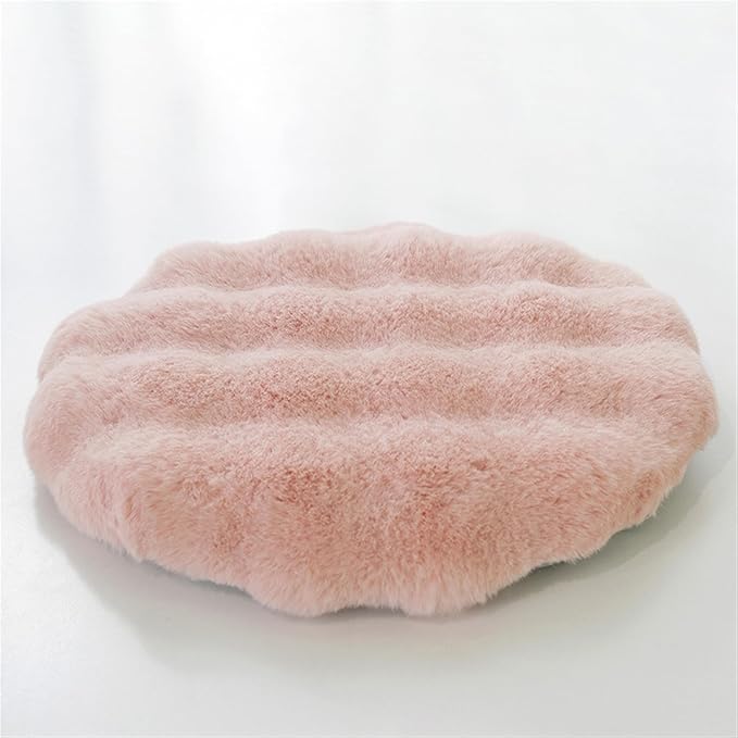 Lifup Round Chair Pads Memory Foam Seat Cushion Soft Cozy Plush Non Slip Thick Pad with Ties and Removable Cover for Dining Room, Office Pink 2 14 x 14 Inch