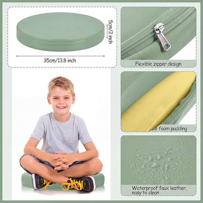 Juexica 6 Pcs Extra Thick Flexible Seating Floor Cushions Assorted Colored Pillow Floor Cushions for Classroom Soft Flexible Seating for Kids Learning Sitting Daycare School Chair (Boho Color)