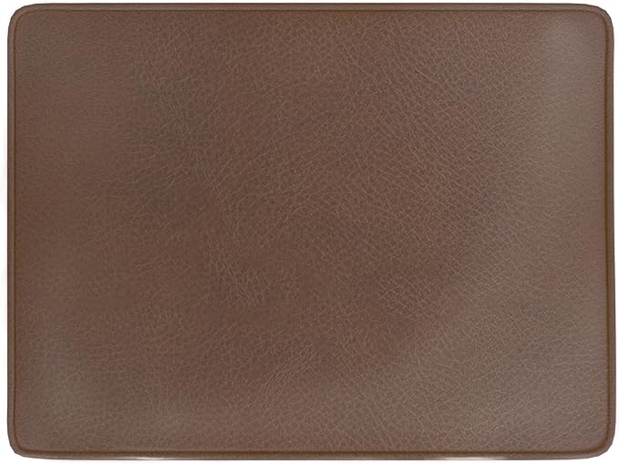 HomePop 24" Dinah Collection Storage Ottoman - Brown Faux Leather