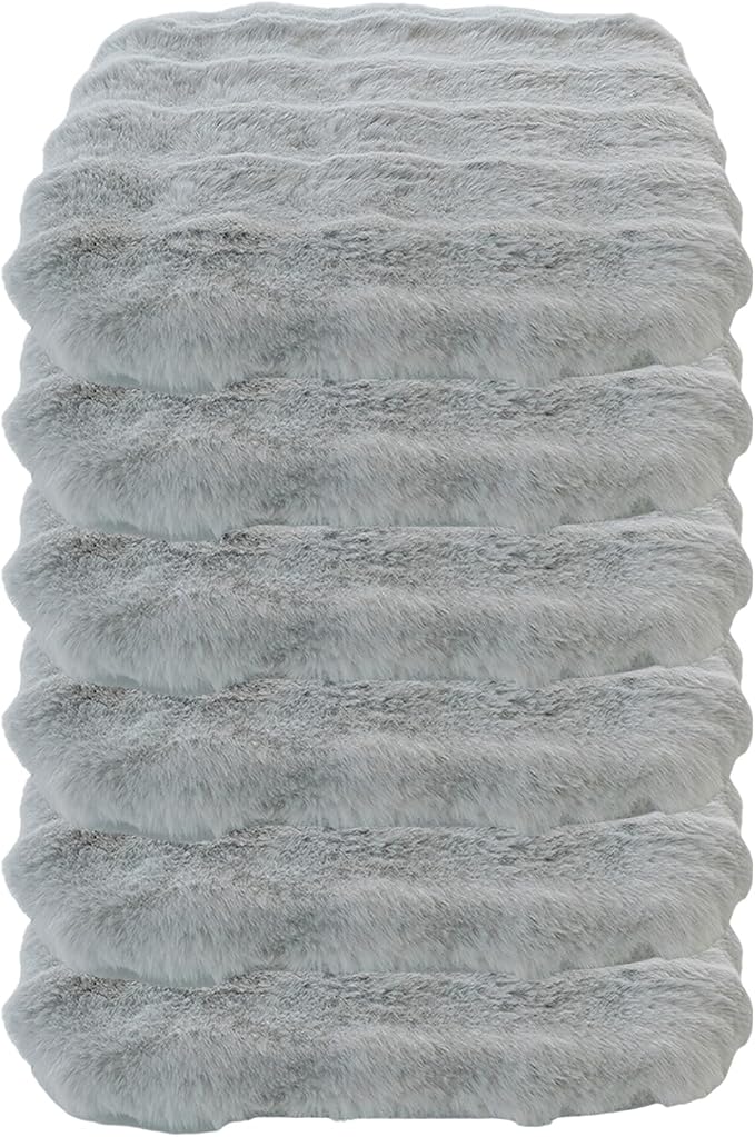 Lifup 6 Pack Square Chair Pads Memory Foam Seat Cushion Soft Cozy Plush Non Slip Thick Pad with Ties and Removable Cover for Dining Room, Office Grey 14 x 14 Inch
