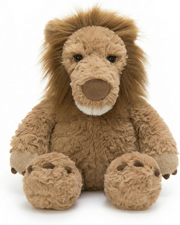 MaoGoLan Cute Lion Stuffed Animal 17.7 inch - Cozy Lion Plush with Fluffy Mane- Large Snuggly Zoo Safari Stuffed Animal Toys Gift for Kids,Boys,Girls,Lion Lover