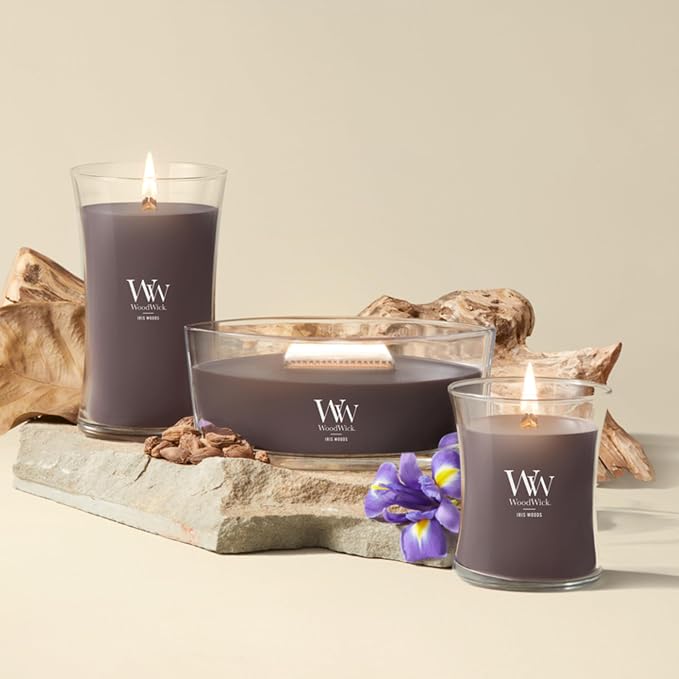 Woodwick Iris Woods Medium Hourglass Candle