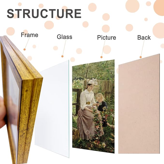 10x10 Picture Frame set of 2-Vintage Frames with nd Shatter-Resistant Glass - Antique Style Frames for Wall - Ornate Frame for Office or Home Decor best gift