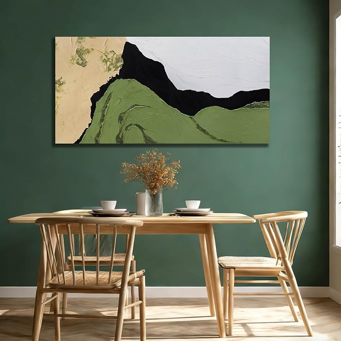 GAIDUOMAI Abstract Wall Art Modern Artwork Geometric Color Blocks Picture Decor for Wall Textured Painting for Dining Room Office 24"x 48" Home Decorations