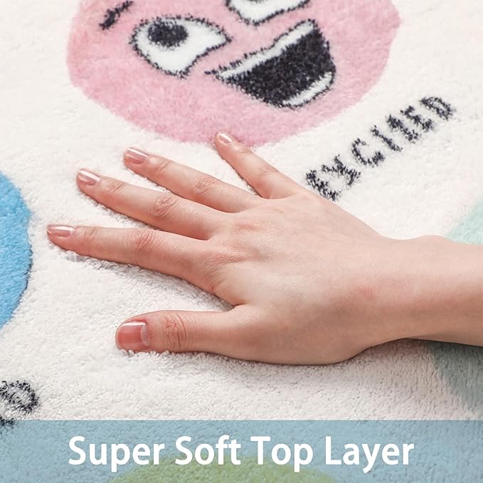 3.3 x 4 ft Calming Corner Items Calm Corner Classroom Rug Feelings Chart Emotion Reading Rug Soft Fluffy Mental Health Floor Mat for School Living Bedroom Playroom
