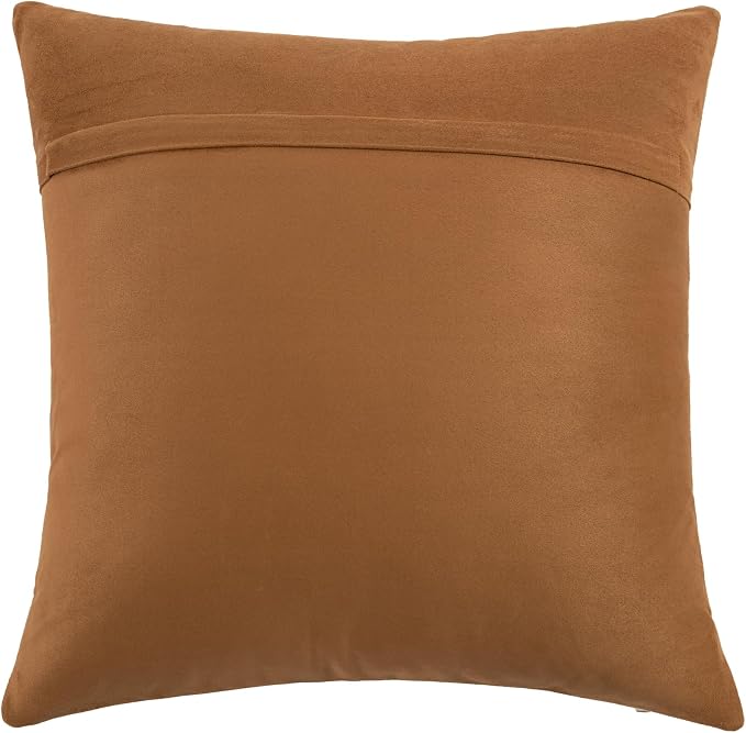 Full Grain Leather Throw Pillow Cover (20" x 20") (Coffee) | Cowhide Sofa Cushion Case Thick Genuine Leather Throw Pillow for Living Room Bedroom and Home Office, Pack of 1, Cover Only