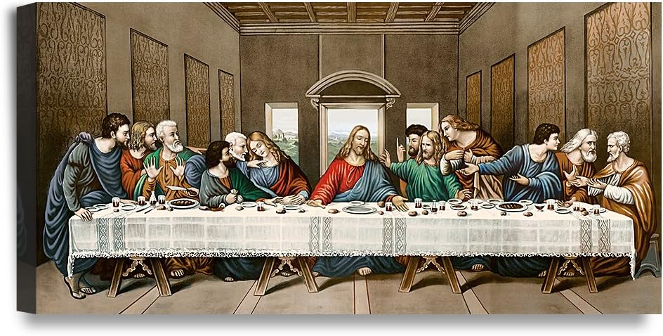 DECORARTS -The Last Supper, Leonardo da Vinci Classic Art Reproductions. Giclee Canvas Prints Wall Art for Home Decor 24x12