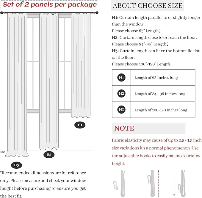 Custom Warm Beige Pinch Pleat Light Filtering Curtains 88 Inches Long for Office 2 Panels Set, Memory Trained Thick Natural Linen Blend Semi Sheer Protect Privacy Windows Curtain & Drapes with Hooks