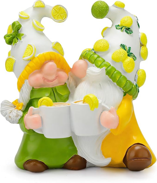 Lemon Gnome Decor Lemon Themed Gifts for Women Summer Gnomes Lemon Decorations for Home Kitchen Tiered Tray Table Ornaments Indoor