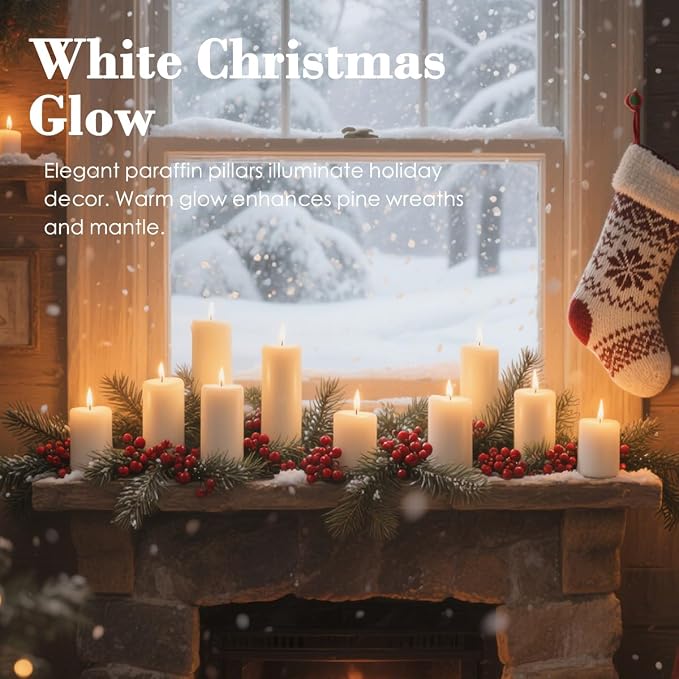 Pillar Candles 20 Pack, White Pillar Candle Bulk for Wedding | 2x4 Inch Unscented Clean Burn, Long Lasting, Smokeless & Smokeless, Candles Bulk Decor for Home Party Hurricane