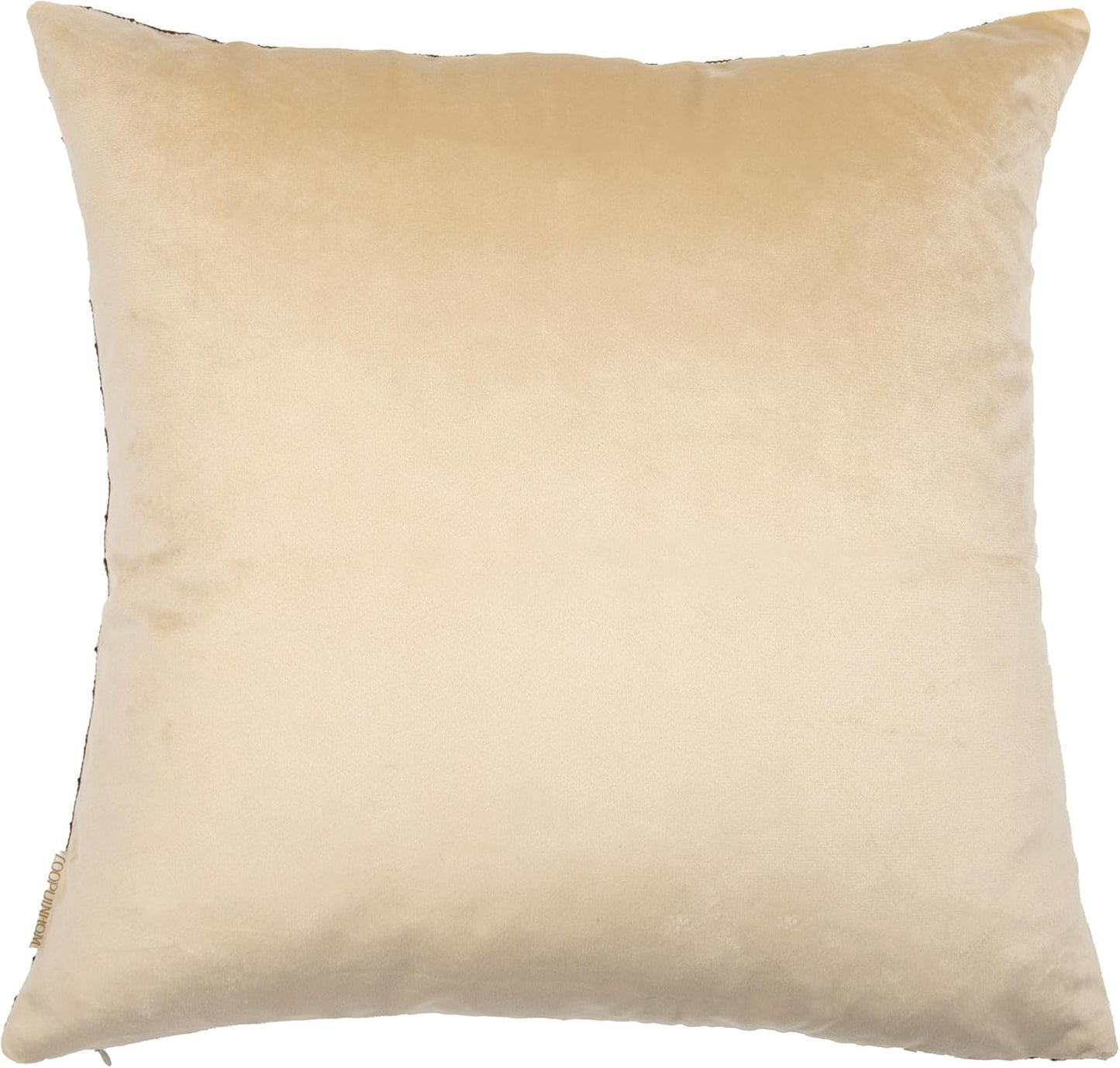 Christmas Pillow Covers 18x18 Inch - Gold Embroidered Tree Throw Pillows for Holiday Decorations - Cushions for Couch, Sofa, Bed, Living Room, Bedroom