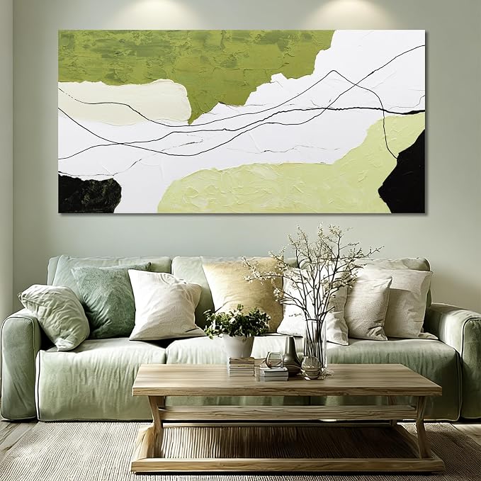 Dolidoteart Hand-Painted Abstract Oil Painting Canvas, Large 29x58 Inch Modern Textured Artwork for Living Room, Bedroom, Office, Hallway Wall Decor