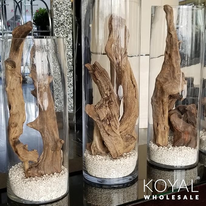 Koyal Wholesale 18” Driftwood Terrarium Decor, Clean California Manzanita Drift Wood Reptile Decor, Driftwood Decor for Home, Desert Reptile Supplies, Small or Large Driftwood Branches for Reptiles