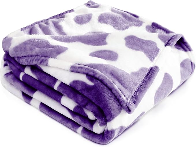 Purple Throw Blanket for Girls, Soft Warm Plush Small Lavender Fleece Blanket for Crib Stroller, Birthday Gifts for Kids, Purple Home Room Decor, 40"x50"