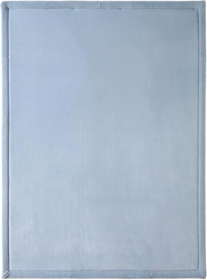 Hakuna Matte CloudSoft Baby Play Mat for Floor 60" x 80" Blue | Coral Velvethigh-density foam Rug for Crawling & Cozy Play – Non-Slip, Water-Resistant, Easy-CareTummy Time Mat