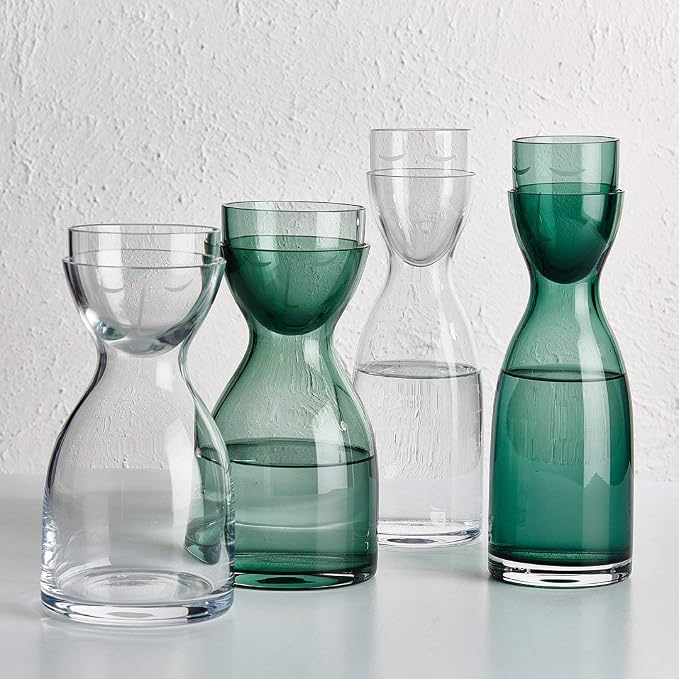 NUDE Glass Mr. & Mrs. Night Set Water Carafe Clear (850ml)