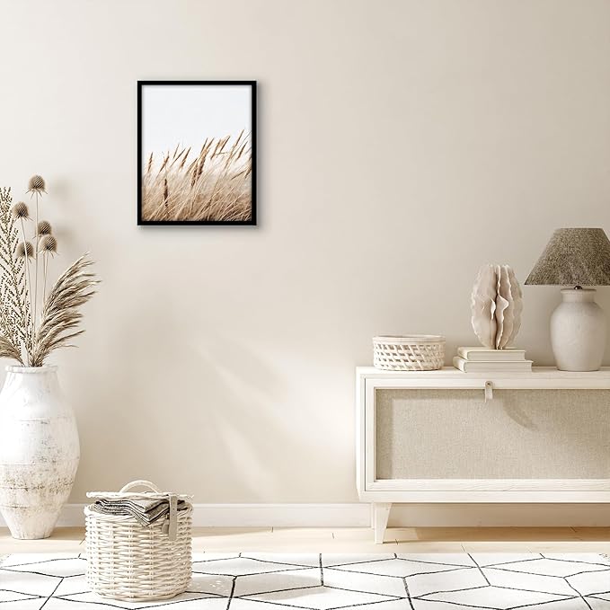 Americanflat 13x16 Picture Frame with Polished Plexiglass - Streamline Collection - Thin Border Picture Frame for Wall Display - Hanging Hardware Included - Black